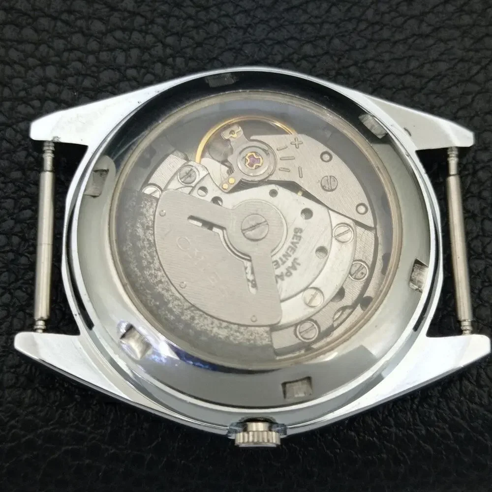 Vintage 1981 FCB Seiko Automatic Mens Silver Watch W/daydate & FCB accents